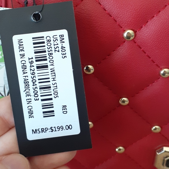 Rare Red and Gold Badgley Mischka Handbag (1) - Picture 4 of 12